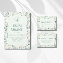 Floral Soft Wildflower Meadow   Baby Shower