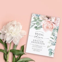 Pink Peony Cascading Watercolor Floral Bridal Show