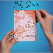 Sweet Little Teddy Bear Baby Shower Invitation