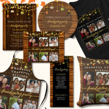 Rustic Wood Barn friendsgiving Party Suite