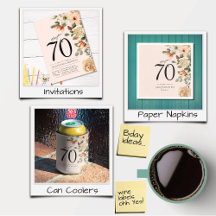 Chapter 70 70th Birthday Vintage Floral.