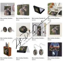 Gifts with blue monkey, Zanzibar design