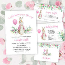 Peter Rabbit Pink Baby Shower