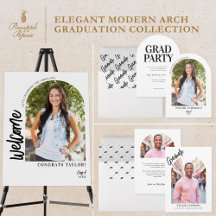Elegant Modern Arch Photo Graduation Celebration