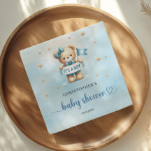 Boy baby shower napkins