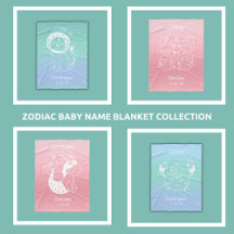 Zodiac Baby Name Blanket