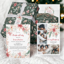 Soft Watercolor Floral Christmas Illustration