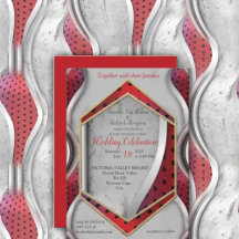 Modern 3D Abstract Minimalist, Red/Grey Metal