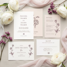 BLUSH CREAM & BURGUNDY | Stylish & Elegant Wedding