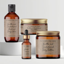 Handwritten Typed Look Cosmetics Packaging Labels