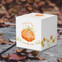 Pumpkin cute watercolor baby shower