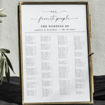 Our Favorite People Seating Chart