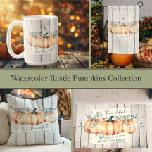 Watercolor Rustic Pumpkins Collection