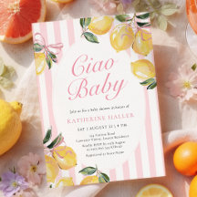 Coquette Lemon Pink Baby Shower