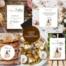 30th birthday black & golden