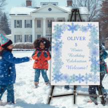 Modern Winter Wonderland 5th Birthday Collection