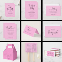 Minimalistic Pink Linen Wedding Collection