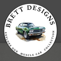 Classic American Green Muscle Car