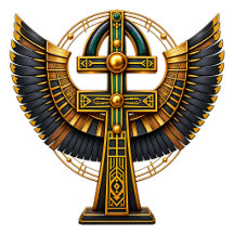 Winged Sacred Ankh – African Spirituality Symbol 