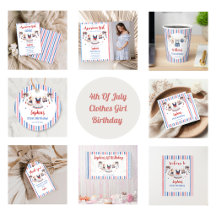 Red White & Blue Clothes Girl Birthday