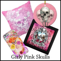 Girly Pink Skulls