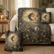 Boho Celestial Sun Moon Wildflower Home Decor