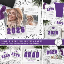 Purple Graduation Party Class Of 2026
