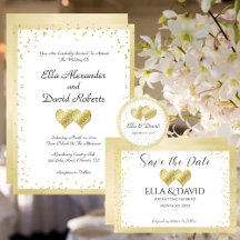 Elegant Gold Wedding Invitation Collection
