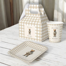 vintage  teddy baby shower suite 