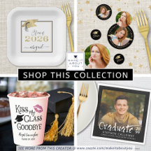 Graduation Party Tableware and Table Decor