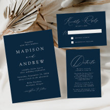 Modern Elegance Navy Wedding Collection