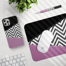 Gray Zigzag, Purple - Home Decor and Accessories