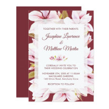 Magnolia Romance Burgundy Wedding Collection