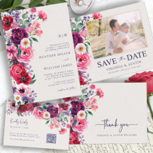 Ivory - Elegant Luxe Jewel Tone Floral Wedding