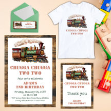 Train 2nd Birthday Party Chugga Chugga Two Two