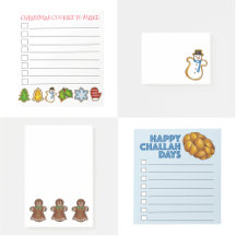 Holiday Note Pads and Post-It Notes