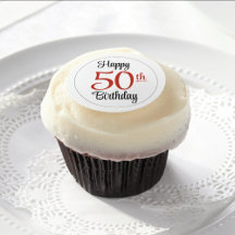 Elegant Red and Black Floral Birthday