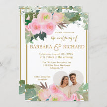 ROMANTIC BLUSH PINK GOLD FLORAL PHOTO COLLECTION