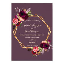 Cassis purple wedding - burgundy florals