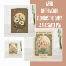 APRIL BIRTHDAYS DAISIES AND SWEETPEAS