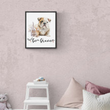 Nursery decor for Bulldog dog lover