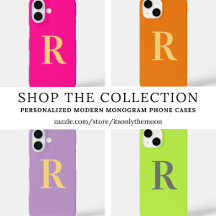 Personalized Modern Monogram phone cases
