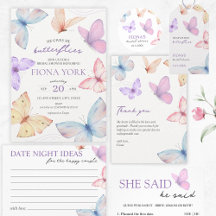 He gives her butterflies   Elegant bridal shower