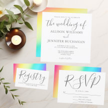 Pretty Rainbow LGBTQ Wedding
