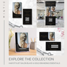 Hair Stylist Salon Black Gold Branding Essentials