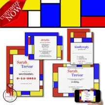 Bold Retro 60's Geometric Primary Colors 