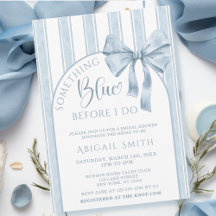 Something Blue Before I Do Stripes with Bow