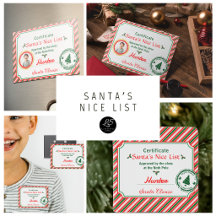 Christmas Nice List Certificate