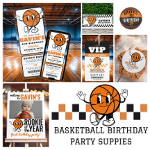 Personalized Basketball Birthday Party Supplies