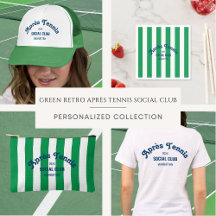 Retro Après Tennis Social Club Green Stripe